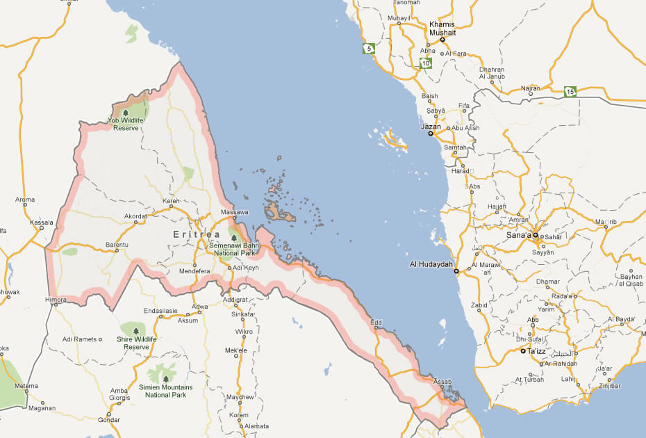 karte von eritrea